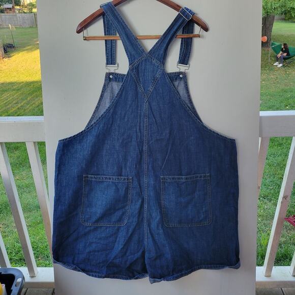 Torrid sz 18 denim short overalls shortalls women's plus - Picture 8 of 8